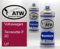 Preview: Volkswagen, Terracotta P. 2C, U7: 400ml Sprühdose + 400ml Klarlack - Set, von ATW Autoteile West.